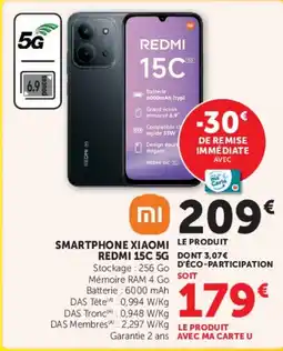 Super U XIAOMI REDMI 15C 5G offre