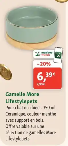 Maxi Zoo More Lifestylepets Gamelle offre
