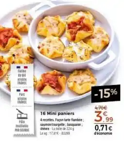 Thiriet 16 Mini paniers offre