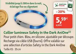 Maxi Zoo AniOne Collier lumineux Safety In the Dark offre