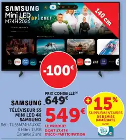 Super U SAMSUNG TÉLÉVISEUR 55 MINI LED 4K offre