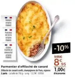Thiriet Parmentier d'effiloché de canard offre