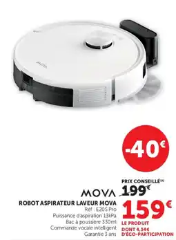 Super U MOVA ROBOT ASPIRATEUR LAVEUR MOVA offre