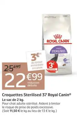 Jardiland Royal Canin Croquettes Sterilised 37 offre