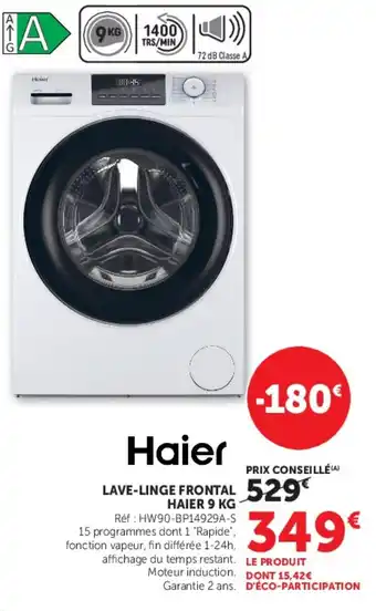 Haier LAVE-LINGE FRONTAL HAIER 9 KG