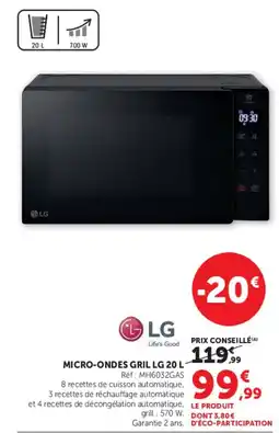 Super U LG MICRO-ONDES GRIL offre