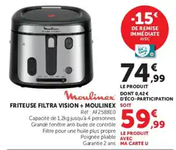 Super U Moulinex Friteuse Filtra Vision + Moulinex offre