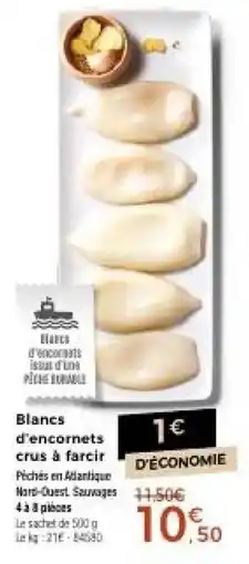 Thiriet Blancs d'encornets crus à farcir offre