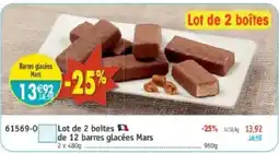 Maximo Mars Barres glacées lot de 2 boites de 12 barres glacees offre