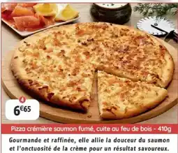 Maximo Pizza cremere saumon fume cuite au feu de bois offre