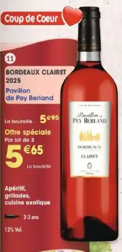 Maximo Pavillon de Pey Berland Bordeaux Clairet offre