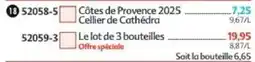 Maximo Cellier de Cathédra Côtes de Provence 2025 offre