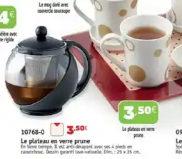 Maximo Le plateau en verre prune offre