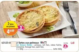 Maximo Les Saveurs Dorées 2 Tartes aux poireaux offre