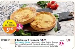Maximo Les Saveurs Dorées 2 Tartes aux 3 fromages offre