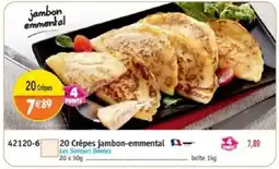 Maximo Les Saveurs Dorées 20 Crêpes jambon-emmental offre