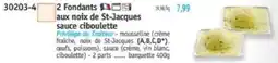 Maximo 2 Fondants noix de St-Jacques sauce ciboulette offre