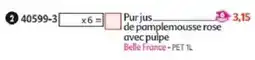 Maximo Belle France Pur jus de pamplemousse rose avec pulpe offre