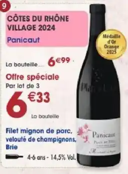Maximo Panicaut Côtes du Rhône Village 2024 offre