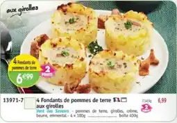Maximo Vent des Saveurs Fondants de pommes de terre aux girolles offre