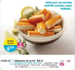 Maximo Compagnie des Pêches Saint Malo Bâtonnets de surimi offre