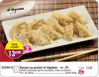 Gyozas au poulet et légumes