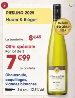 Maximo Huber & Bléger Riesling 2025 offre