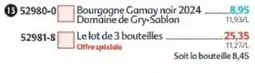 Maximo Domaine de Gry-Sablon Bourgogne Gamay noir offre