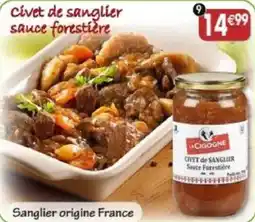 Maximo LA CIGOGNE Civet de sanglier sauce forestière offre