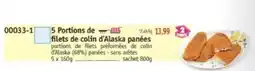Maximo filets de colin d'Alaska panées offre