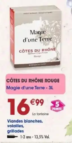 Maximo Magie d'une Terre CÔTES DU RHÔNE ROUGE offre