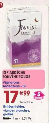 Maximo FONVÈNE IGP ARDÈCHE FONVÈNE ROUGE offre