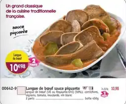 Maximo Langue de bœuf sauce piquante offre