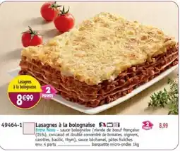 Maximo Entre Nous Lasagnes à la bolognaise offre