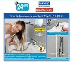 Maximo WENKO Douche lavabo avec crochet EASY-CLIP & DUO offre