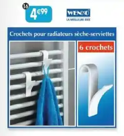 Maximo WENKO Crochets pour radiateurs sèche-serviettes offre