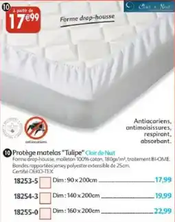 Maximo Clair de Nuit Protège matelas "Tulipe" offre