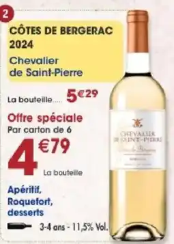Maximo Chevalier de Saint-Pierre CÔTES DE BERGERAC 2024 offre