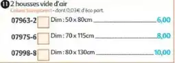 Maximo 2 housses vide d'air offre