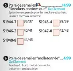 Maximo De Clermont Paire de semelles "Sneakers anatomique" offre