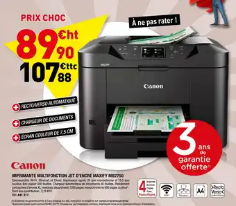 Canon IMPRIMANTE MULTIFONCTION JET D'ENCRE MAXIFY MB2750