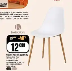 La Foir'Fouille Kokoon chaise agathe blanche offre
