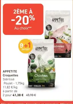 Tom&Co APPETITE Croquettes Stérilisé offre