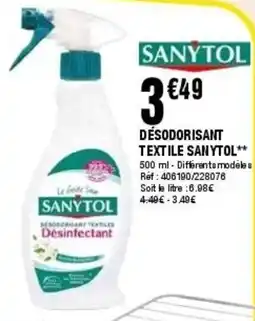 La Foir'Fouille SANYTOL DÉSODORISANT TEXTILE offre