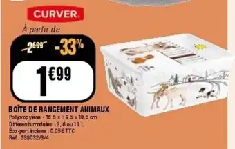 CURVER BOÎTE DE RANGEMENT ANIMAUX