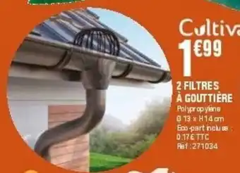 Cultiva FILTRES À GOUTTIÈRE