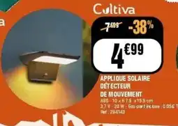 La Foir'Fouille Cultiva Applique solaire détecteur de mouvement offre
