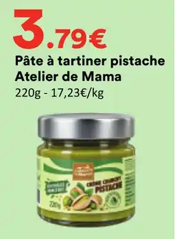 Hmarket Atelier de Mama Pâte à tartiner pistache offre