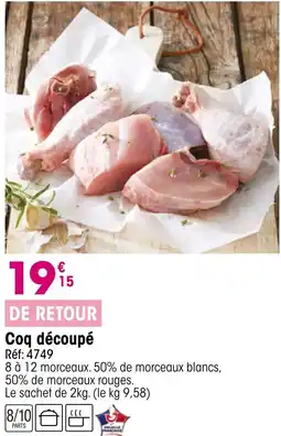 Croque Gel Coq découpé offre