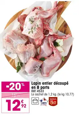 Croque Gel Lapin entier découpé offre